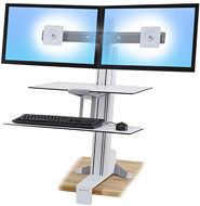 33-349-211 workfit-s, dual monitor with worksurface+ (white)