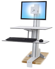 33-350-211 workfit-s, single ld with worksurface+ (white)