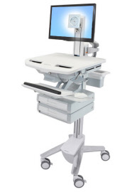 sv43-1320-0 styleview cart with lcd pivot, 2 drawers