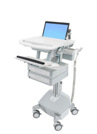sv44-1122-3 styleview laptop cart, life powered, 2 drawers, uk, irl, hkg, mys, sau-uk