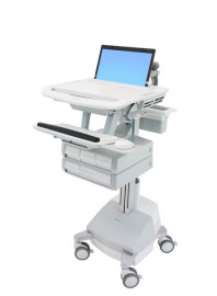 sv44-1141-3 styleview laptop cart, sla powered, 4 drawers, uk, irl, hkg, mys