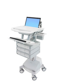 sv44-1191-3 styleview laptop cart, sla powered, 9 drawers, uk, irl, hkg, mys
