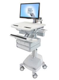 sv44-1241-3 styleview cart with lcd arm, sla powered, 4 drawers, uk, irl, hkg, mys
