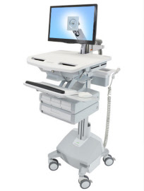 sv44-1242-3 styleview cart with lcd arm, life powered, 4 drawers, uk, irl, hkg, mys, sau-uk