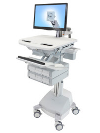 sv44-1261-3 styleview cart with lcd arm, sla powered, 6 drawers, uk, irl, hkg, mys