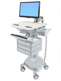 sv44-1292-3 styleview cart with lcd arm, life powered, 9 drawers, uk, irl, hkg, mys, sau-uk