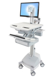 sv44-1311-3 styleview cart with lcd pivot, sla powered, 1 drawer, uk, irl, hkg, mys