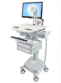 sv44-1322-3 styleview cart with lcd pivot, life powered, 2 drawers, uk, irl, hkg, mys, sau-uk