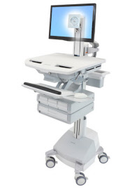 sv44-1341-3 styleview cart with lcd pivot, sla powered, 4 drawers, uk, irl, hkg, mys
