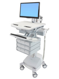 sv44-1391-3 styleview cart with lcd pivot, sla powered, 9 drawers, uk, irl, hkg, mys